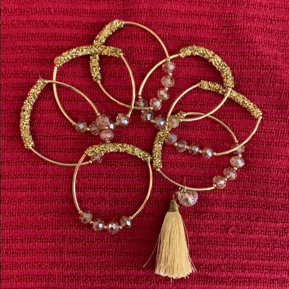 7 piece gold bracelet